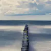 Chique schilderij van de blauwe zee
