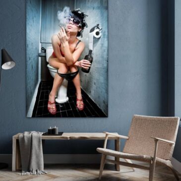 Stoer wall decor van sexy vrouw