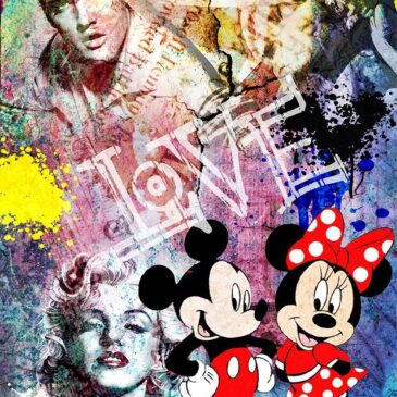 Colorful photo artwork in pop art-style