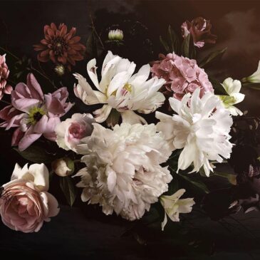 Luxury painting with flowers