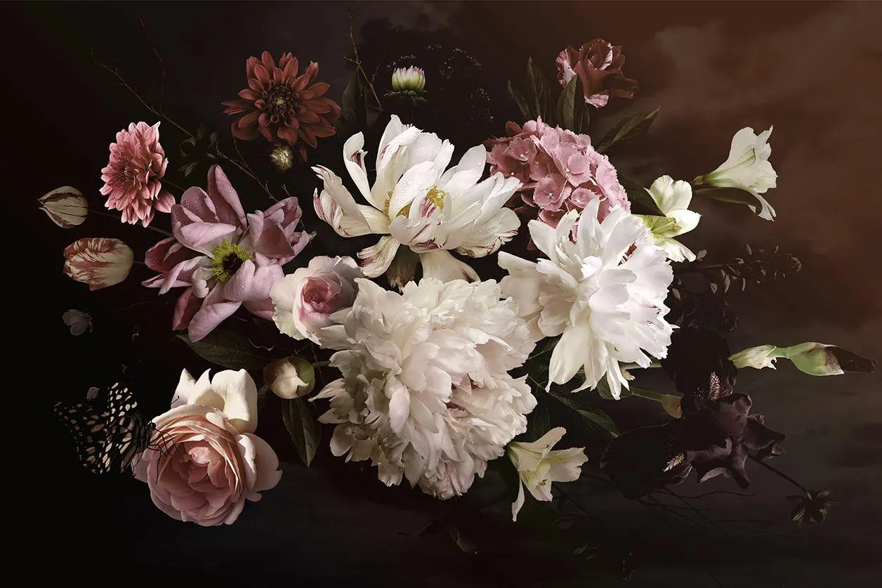 Luxusmalerei mit Blumen