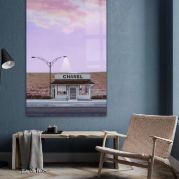 Mode muurkunst van luxe parfum merk