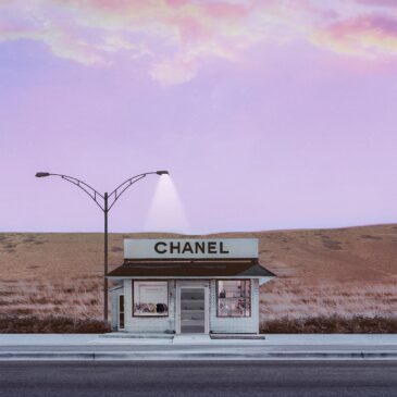 Mode muurkunst van luxe parfum merk