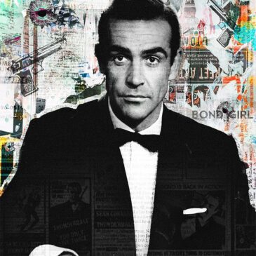 Hoogwaardig Plexiglas schilderij Sean Connery, The Connery