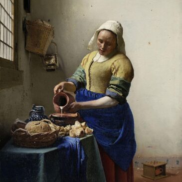 Schilderij van oude meester, het Melkmeisje
