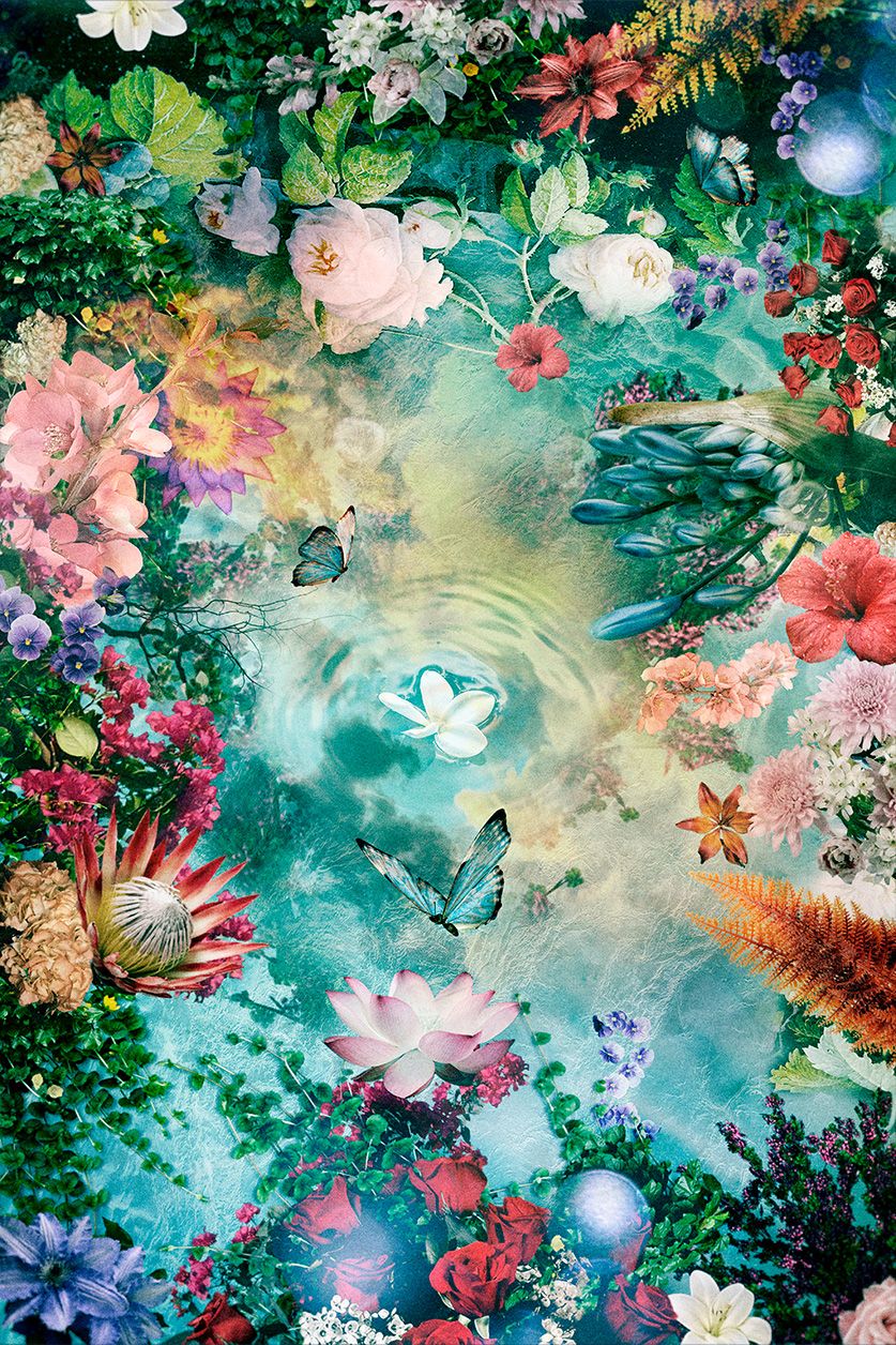 Kleurrijk bloemen schilderij