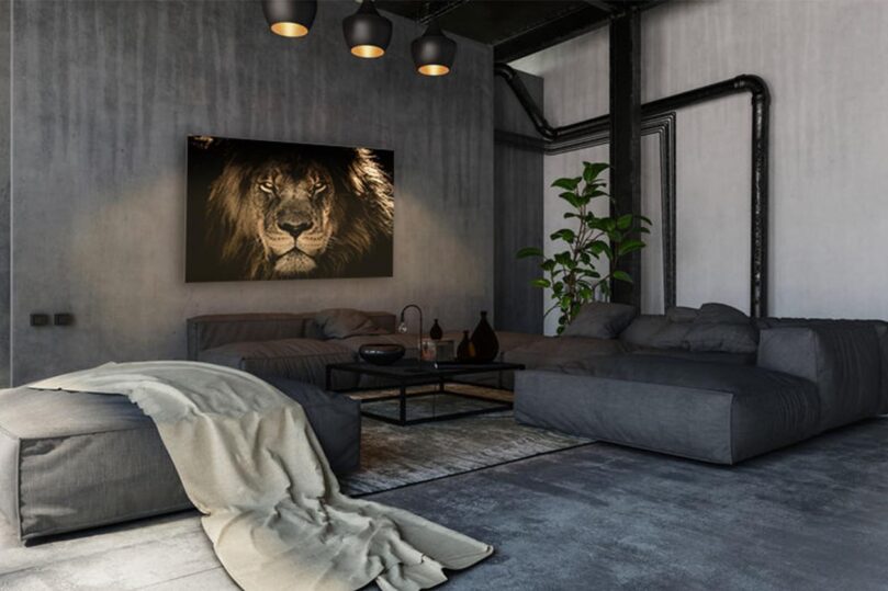 peinture lion