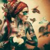 woman with butterflies by jaime ibarra II