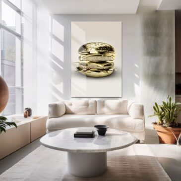 Plexiglas kunstwerk hamburger