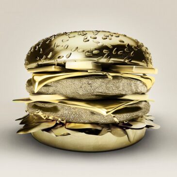 Plexiglass artwork hamburger