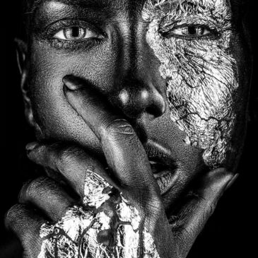 Noir silver portret