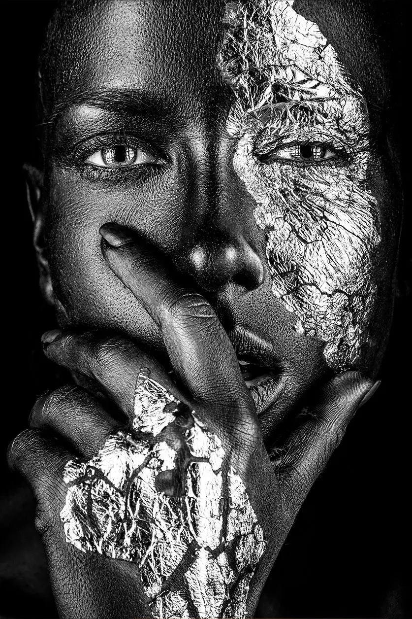 Noir silver portret