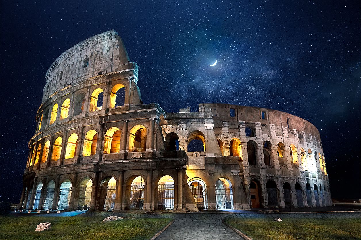 Muurdecoratie van het Colosseum