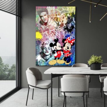 Kleurrijk fotokunstwerk in pop art-stijl