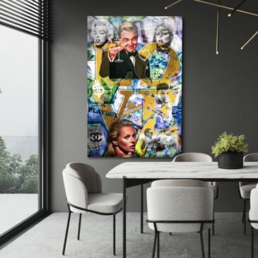 Pop art schilderij van celebrities