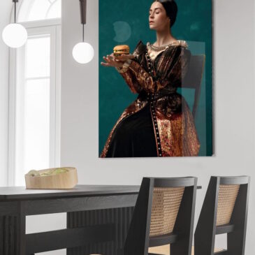 Künstlerisches Porträt im Stil eines alten Meisters.