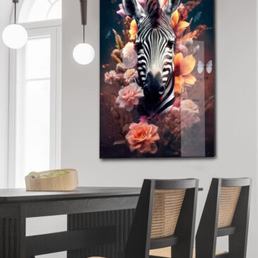 Fotokunstwerk van een zebra