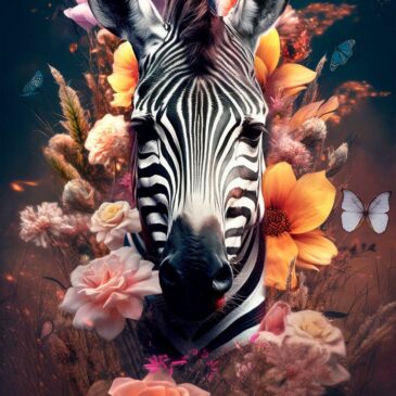 Fotokunstwerk van een zebra