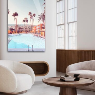 Photo d'une piscine de style Palm Springs