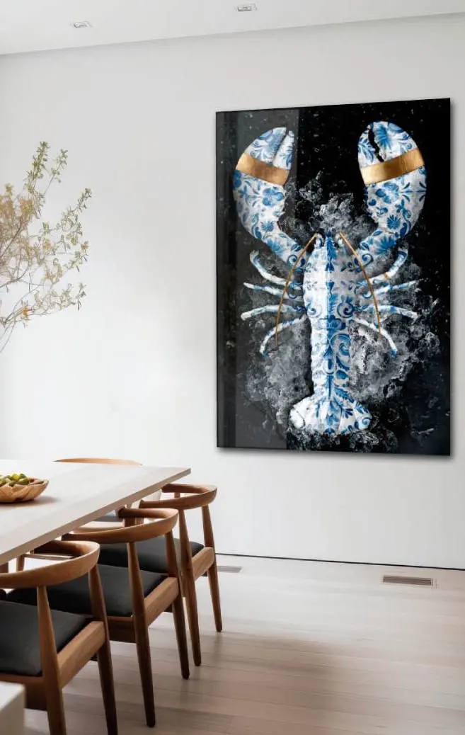 Wall art of a lobster