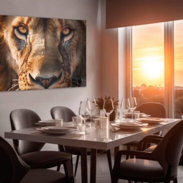 Art foto van stoere mannetjes leeuw