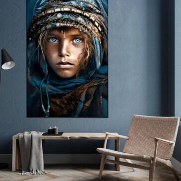 Photo d'art de portrait sur feutre acoustique