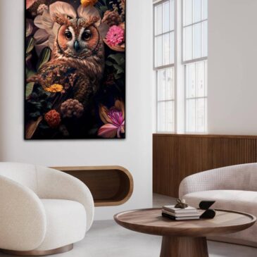 Photo art of birds, The Owl