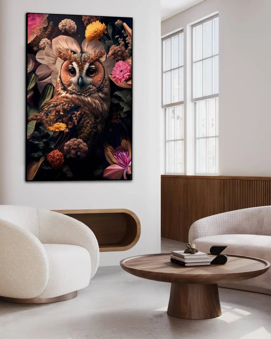 Photo art of birds, The Owl