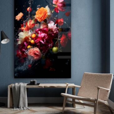 Plexiglass artwork flowers