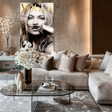 Illustration de couverture de magazine avec Kate Moss