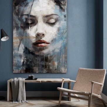 Schilderij van vrouwen portret