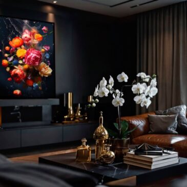 Unieke bloemen fotokunst voor op de muur.