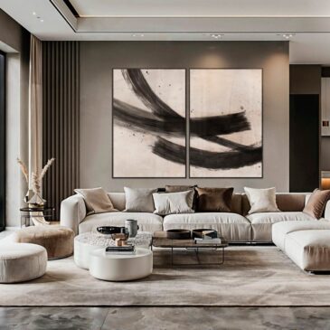 Abstract diptych Japanese style