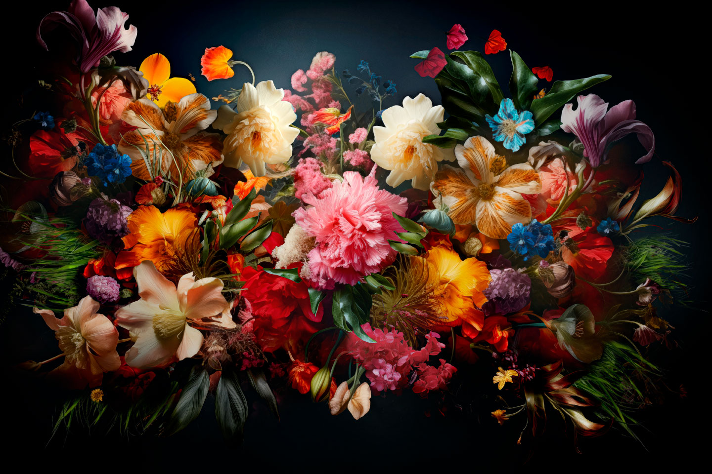 Kleurrijk stilleven van bloemen