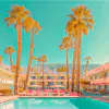 Wanddecoratie van zwembad in Palm Springs