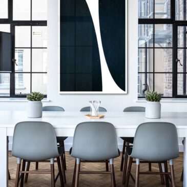 Elegante obra de arte fotográfica abstracta en blanco y negro