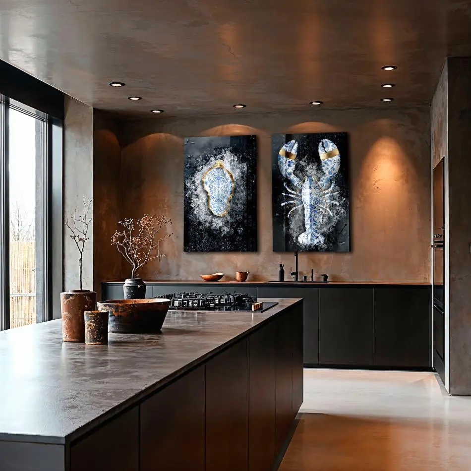 Artwork for the kitchen, lobster &amp; oyster