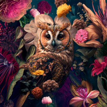 Photo art of birds, The Owl