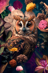 Photo art of birds, The Owl