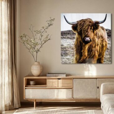 Arte mural único de una vaca