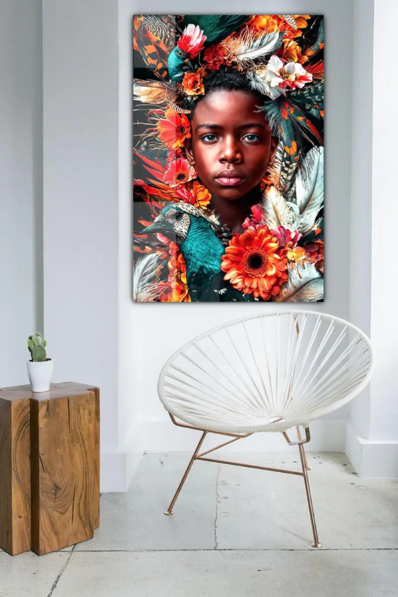 Kleurrijk portret van Afrikaanse jongen