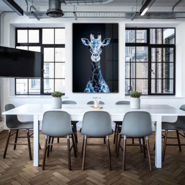 Einzigartiges Tierporträt einer Giraffe