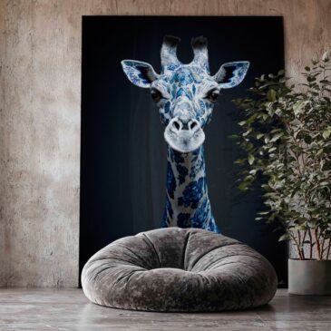 Einzigartiges Tierporträt einer Giraffe