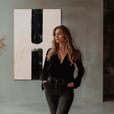 Abstracte Japanse wandkunst