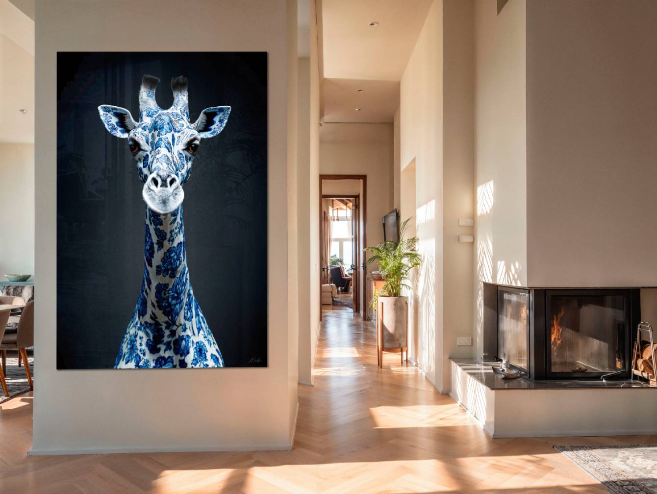 Einzigartiges Tierporträt einer Giraffe