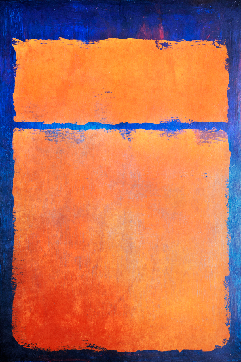 Colorful scghilery Abstract blue and orange
