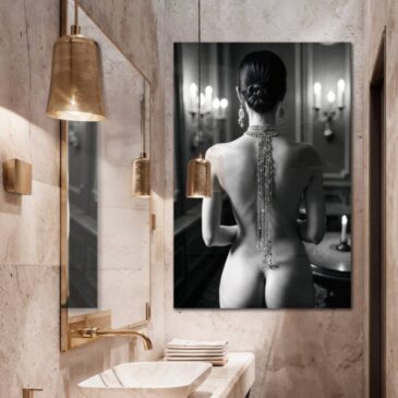 Luxury wall art of a naked sexy woman