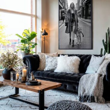 Arte mural de mujer sexy con leopardo