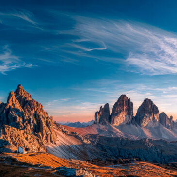 Wall art van berglandschap