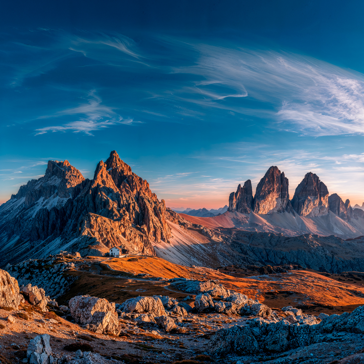 Prachtige landschap kunst van de Dolomiten